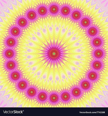 Abstract star mandala fractal design background vector image