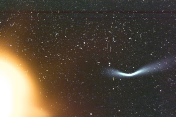Abstract starry night and light leaks Free Photo