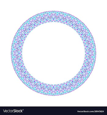 Abstract stone mosaic round wreath - circular vector image