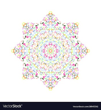 Abstract stone star polygon - colorful vector image