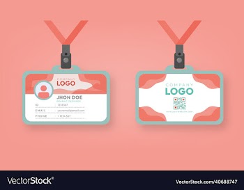 abstract style id cards front and back template
