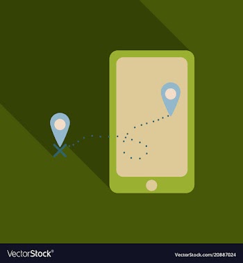 Abstract style modern and vintage mobile gadgets vector image