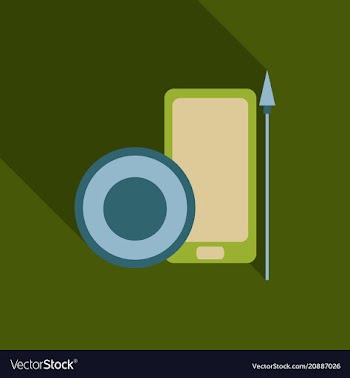 Abstract style modern and vintage mobile gadgets vector image