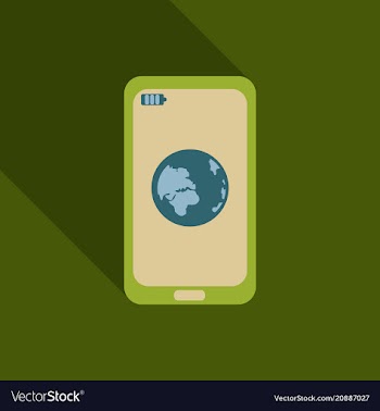 Abstract style modern and vintage mobile gadgets vector image
