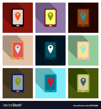 Abstract style modern and vintage mobile gadgets vector image