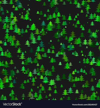 Abstract stylized chaotic pine tree background vector image