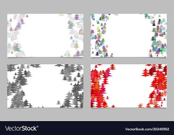 Abstract stylized pine tree design card vector image
