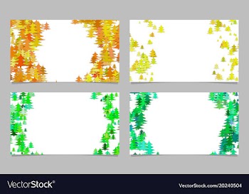 Abstract stylized pine tree design card vector image