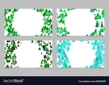 Abstract stylized pine tree design card vector image