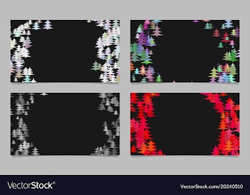 Abstract stylized pine tree design card vector image