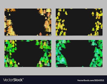 Abstract stylized pine tree design card vector image