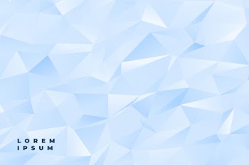 Abstract subtle light blue or white low poly background Free Vector
