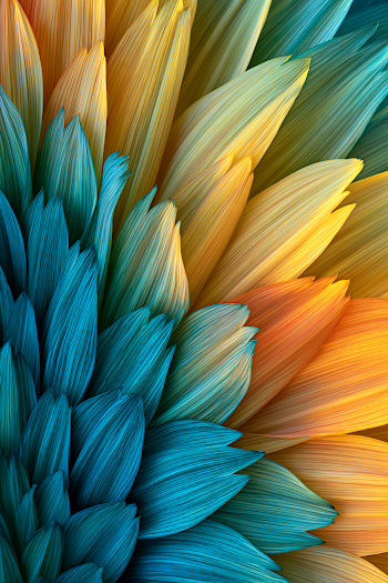 Abstract Sunflower Beauty in Vibrant Colors