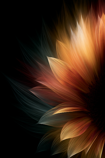 Abstract Sunflower Elegance