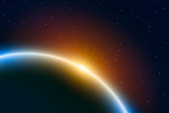 Abstract sunrise light effect Free Vector