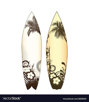 Abstract surf boards vector image