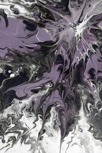 Abstract Swirls of Purple and Black