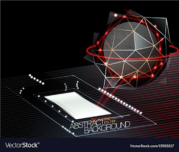 Abstract techno scene vector image