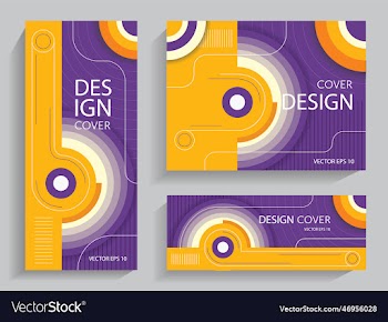 abstract technological style brochures