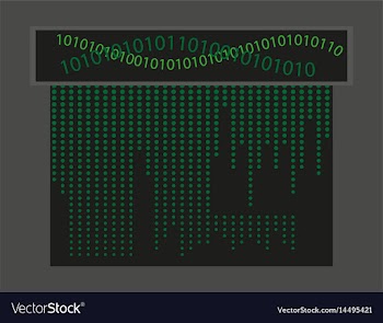 Abstract technology background binary computer vector image