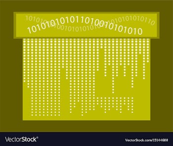 Abstract technology background binary computer vector image