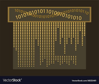 Abstract technology background binary computer vector image