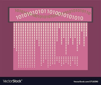 Abstract technology background binary computer vector image