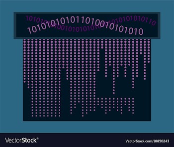 Abstract technology background binary computer vector image