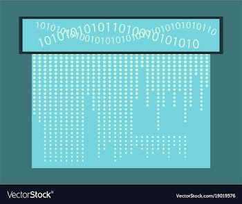 Abstract technology background binary computer vector image