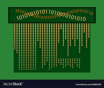Abstract technology background binary computer vector image