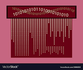 Abstract technology background binary computer vector image