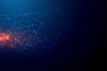 Abstract technology betwork wire mesh background Free Vector