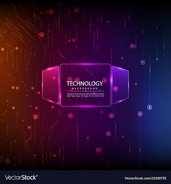 Abstract technology digital hi tech hexagons vector image
