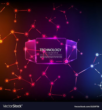 Abstract technology digital hi tech hexagons vector image