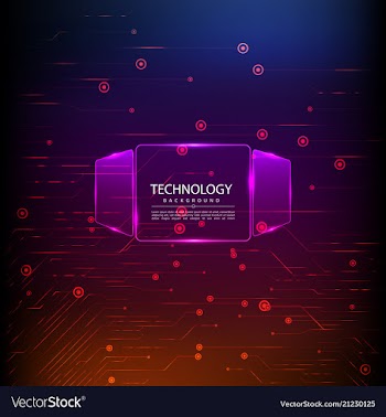 Abstract technology digital hi tech hexagons vector image