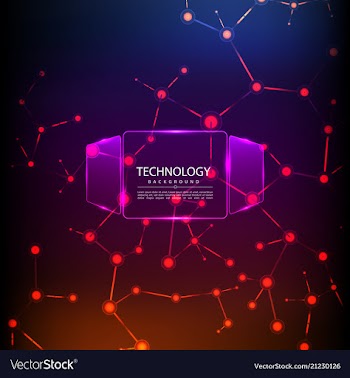 Abstract technology digital hi tech hexagons vector image