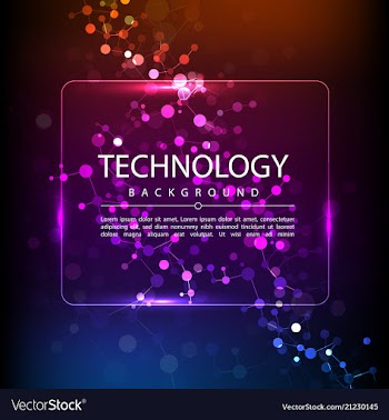 Abstract technology digital hi tech hexagons vector image