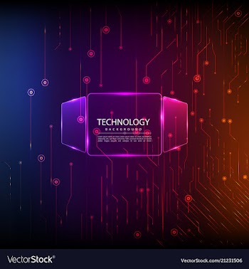 Abstract technology digital hi tech hexagons vector image