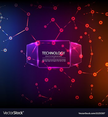Abstract technology digital hi tech hexagons vector image