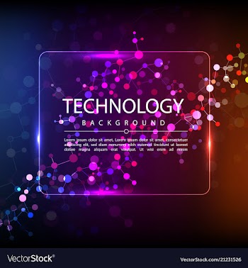 Abstract technology digital hi tech hexagons vector image