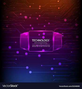 Abstract technology digital hi tech hexagons vector image
