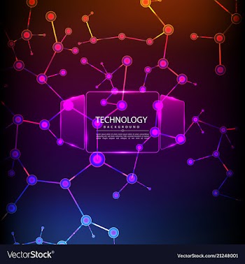 Abstract technology digital hi tech hexagons vector image