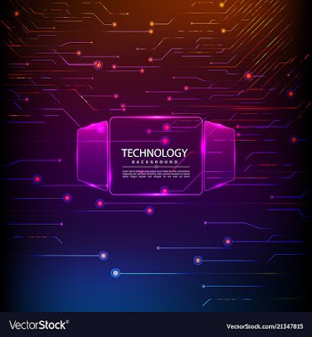 Abstract technology digital hi tech hexagons vector image