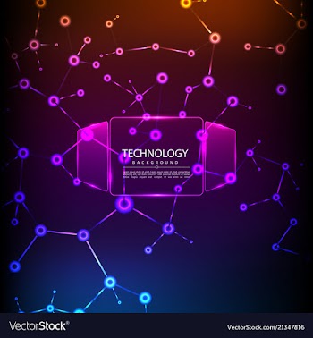 Abstract technology digital hi tech hexagons vector image
