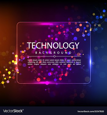Abstract technology digital hi tech hexagons vector image