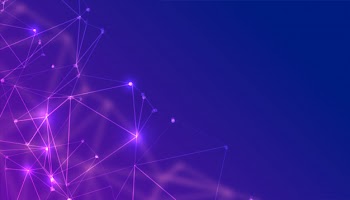 Abstract technology particles low poly background Free Vector