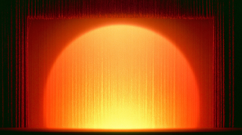 Abstract Theatrical Stage Backdrop with Golden Spotlight