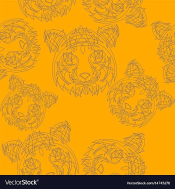 Abstract tiger pattern jungle tropical vector image