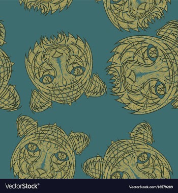 Abstract tiger pattern jungle tropical vector image