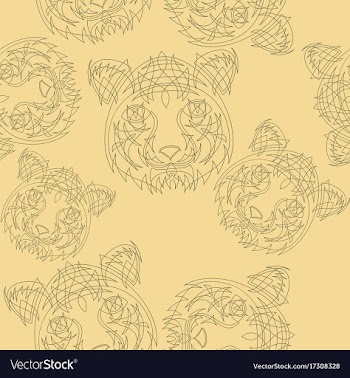 Abstract tiger pattern jungle tropical vector image